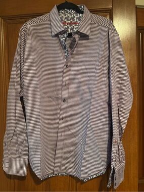 Robert Graham Purple Micro-Check Button-Down Shirt